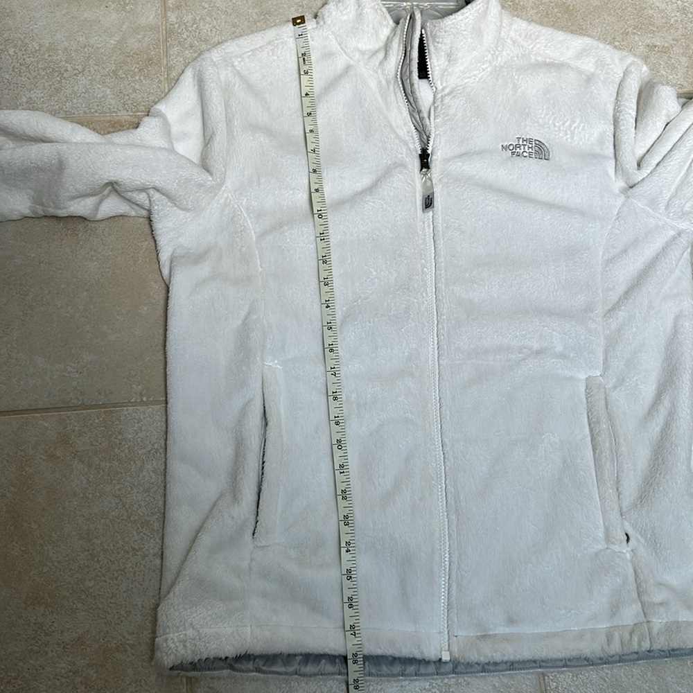 THE NORTH FACE Osito Fleece Jacket Womens XXL White Full Zip Pockets High Neck - Picture 4 of 6